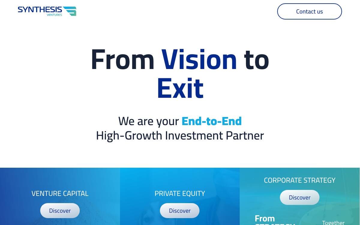 Synthesis Ventures website preview