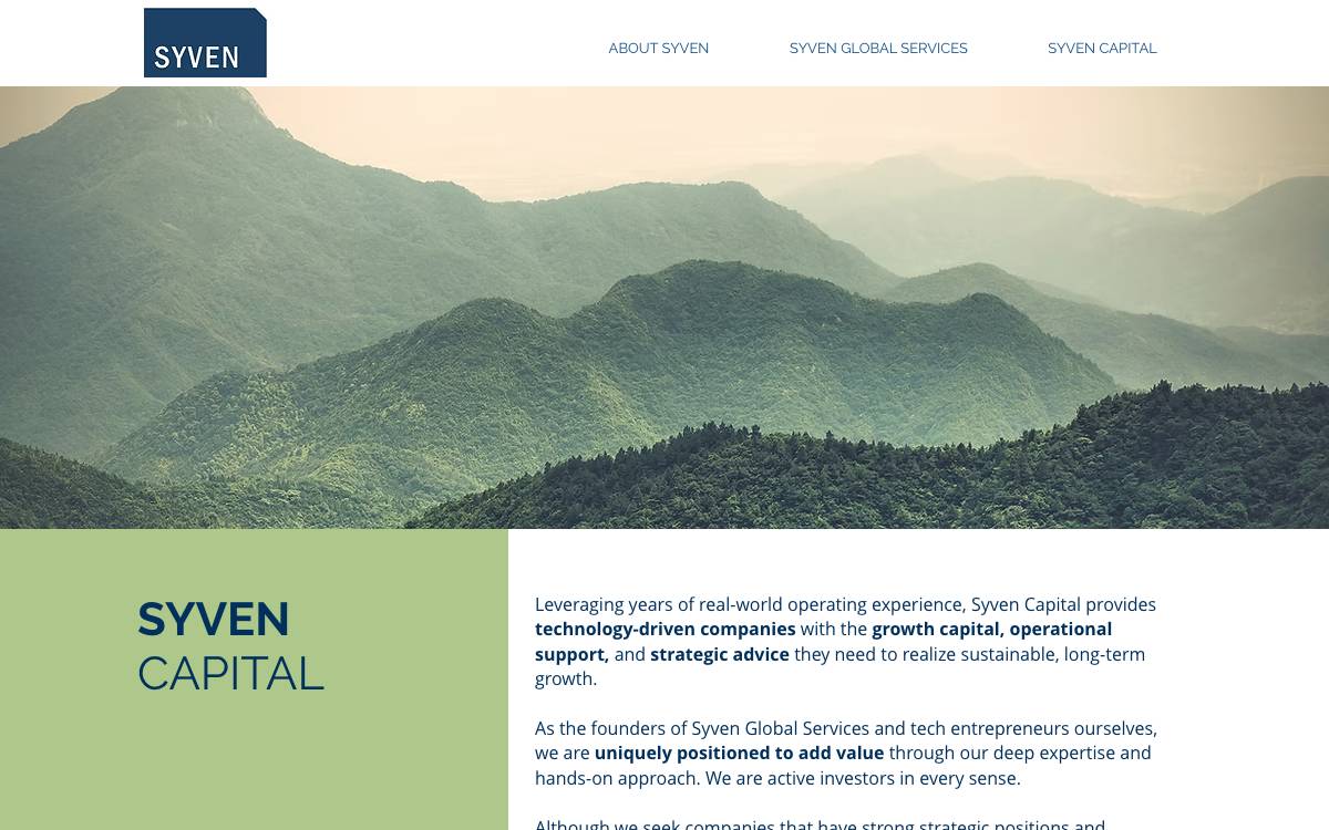Syven Capital LP website preview