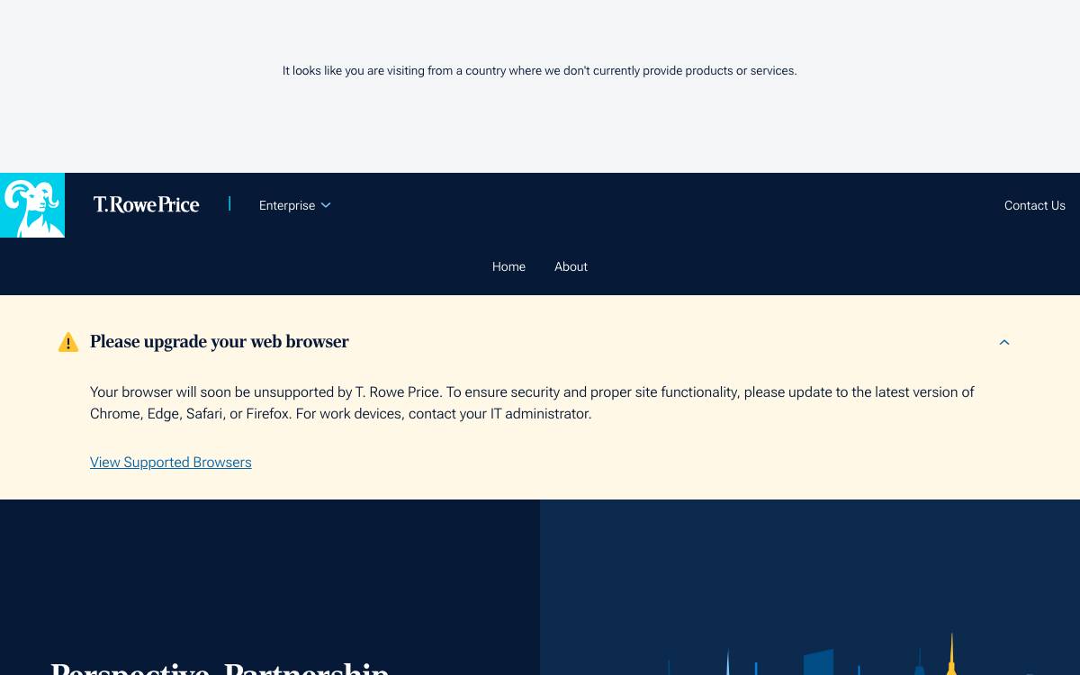 T. Rowe Price website preview