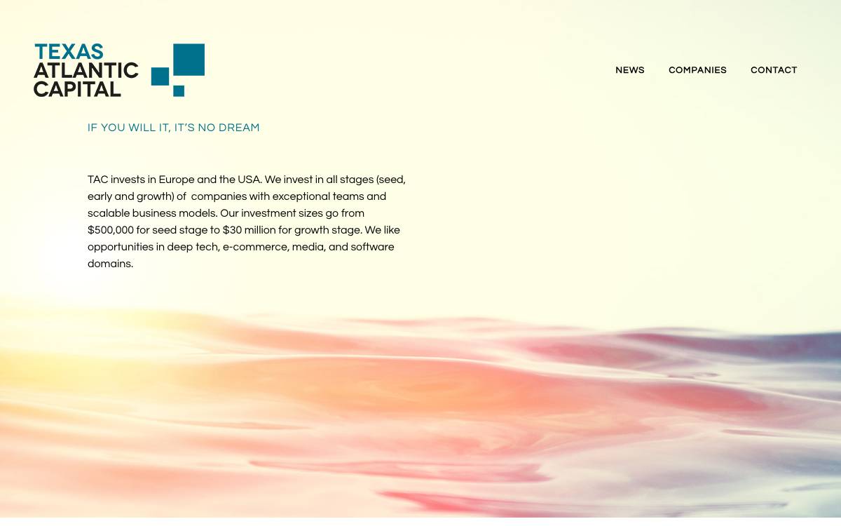 TA Capital website preview