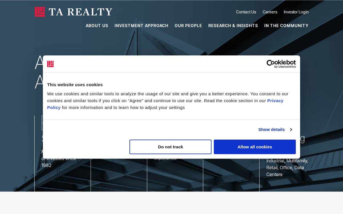 TA Realty website preview