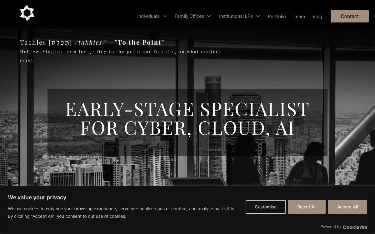 Tachles VC website preview