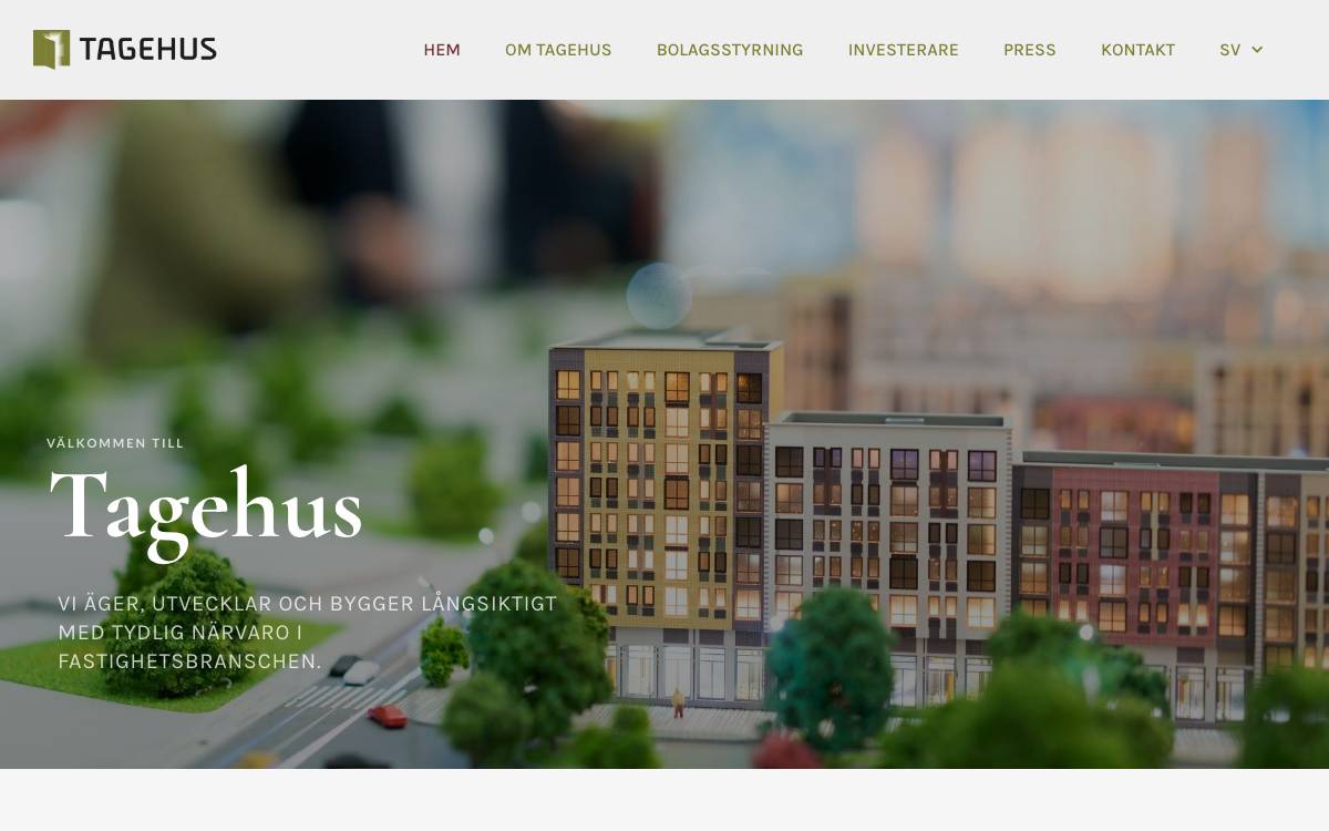 Tagehus website preview