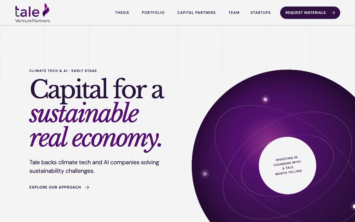 Tale Venture Partners website preview