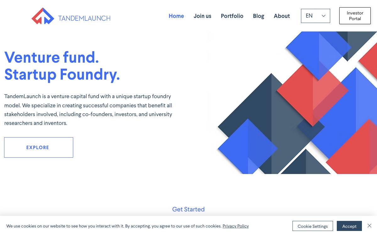 TandemLaunch website preview