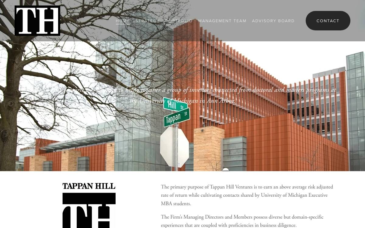 Tappan Hill Ventures website preview