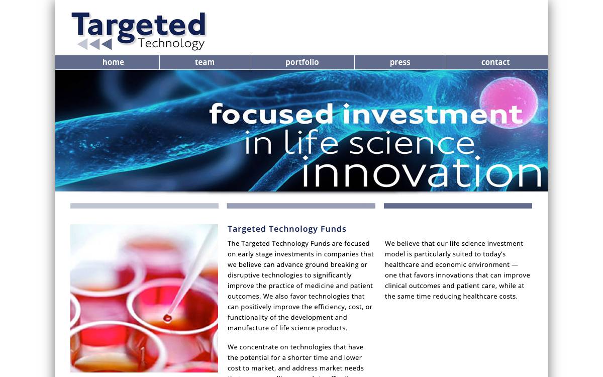 Targeted Technology Funds website preview