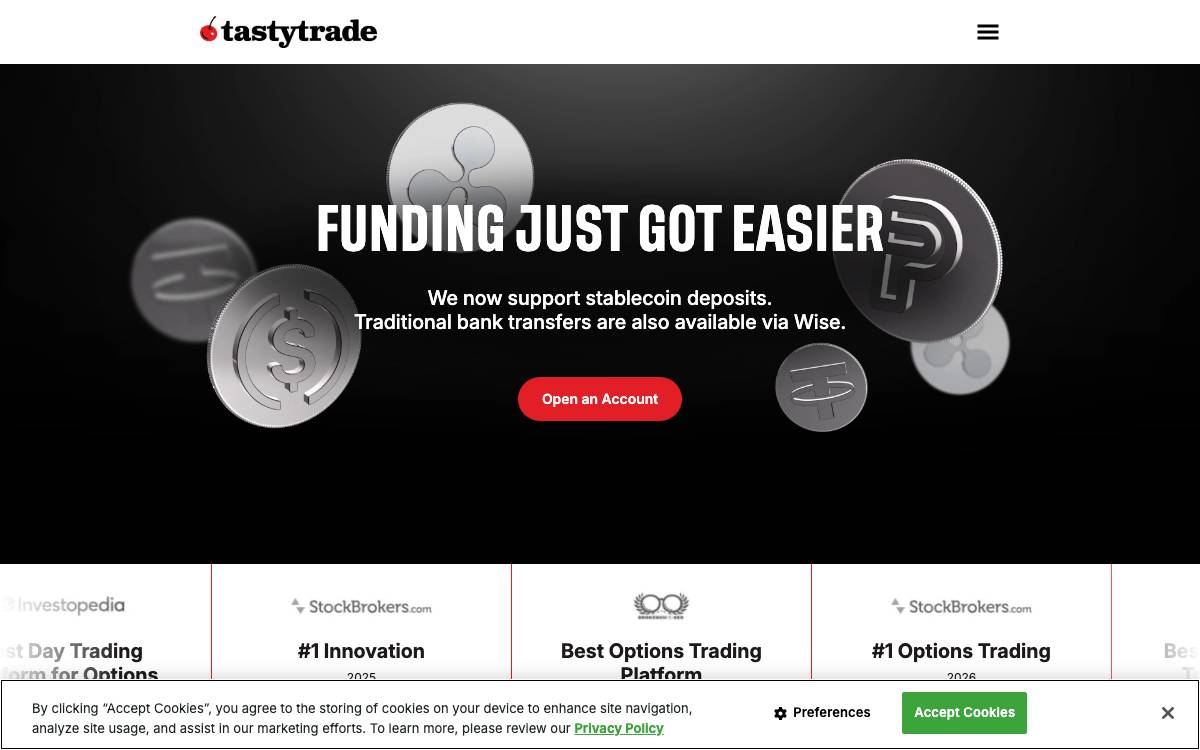 tastytrade website preview