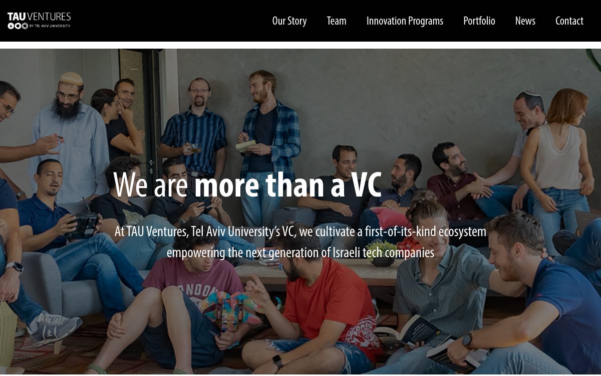TAU Ventures website preview