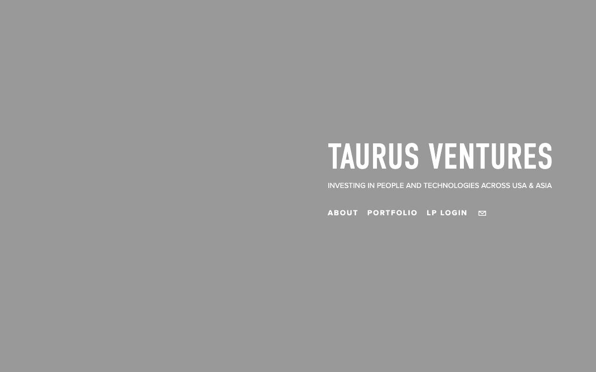Taurus Ventures website preview