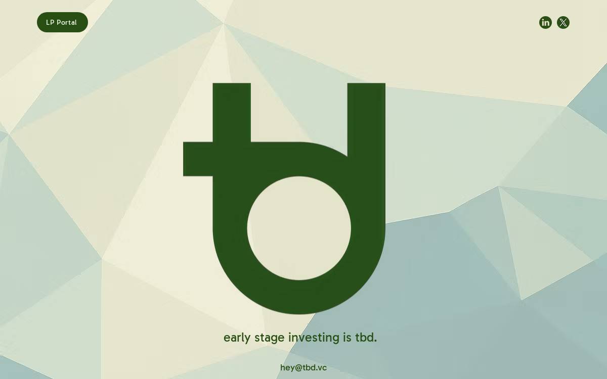 TBD VC website preview