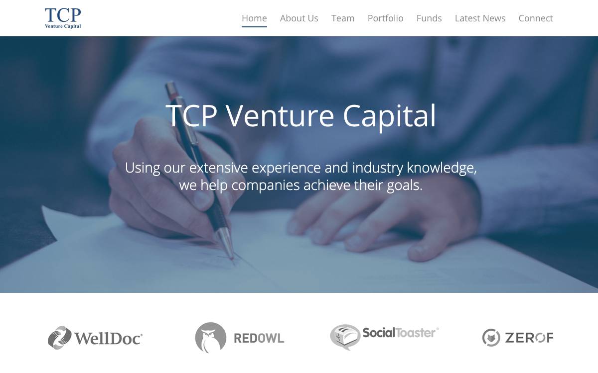 TCP Venture Capital website preview