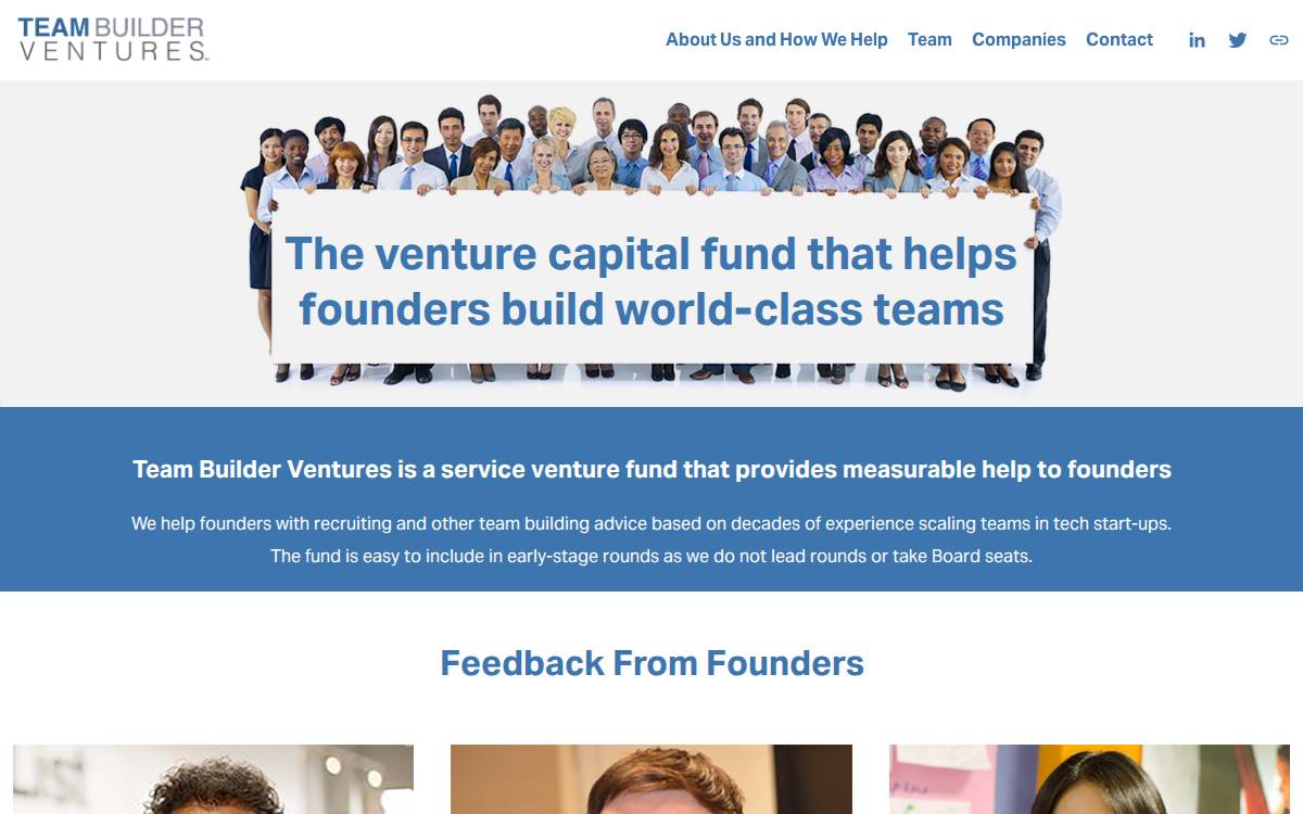 Team Builder Ventures website preview