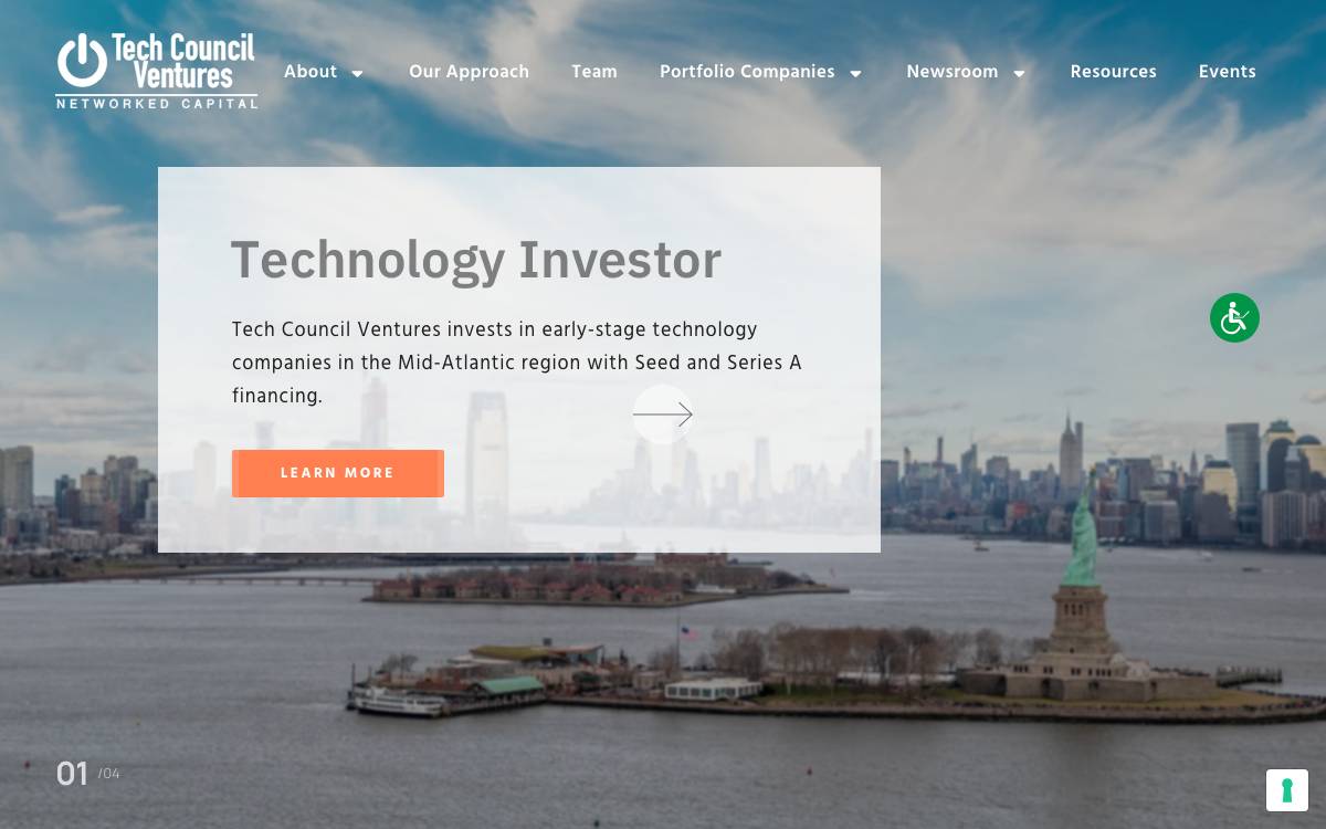 Tech Council Ventures website preview
