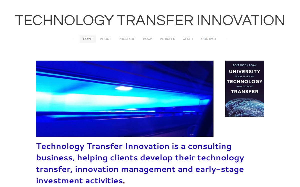 Technology Transfer Innovation Fund website preview