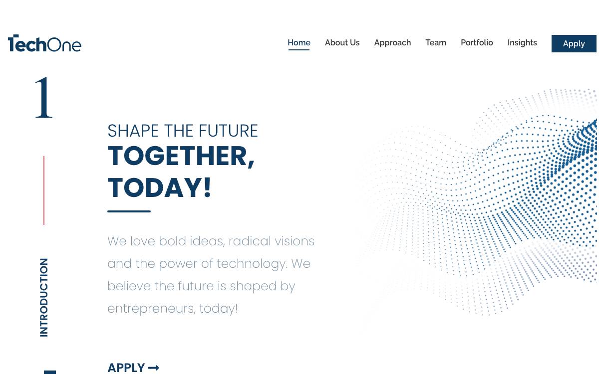 TechOne Venture Capital website preview