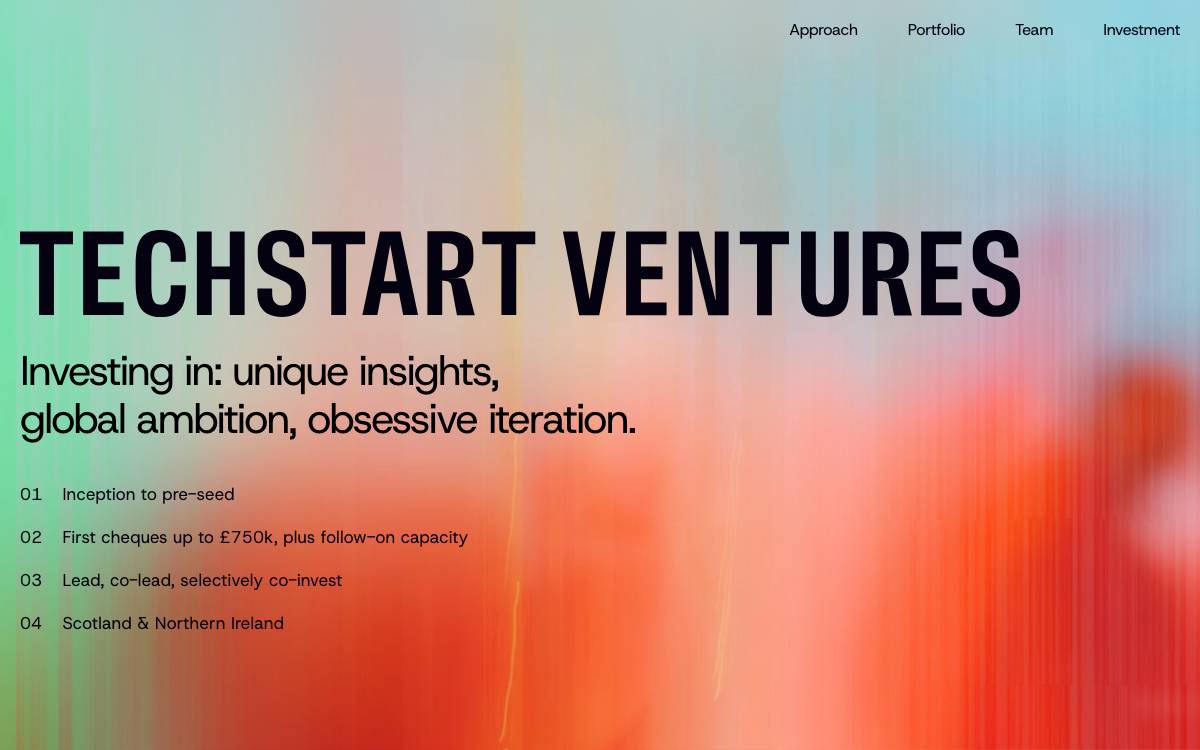 Techstart Ventures website preview