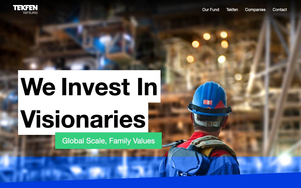 Tekfen Ventures website preview