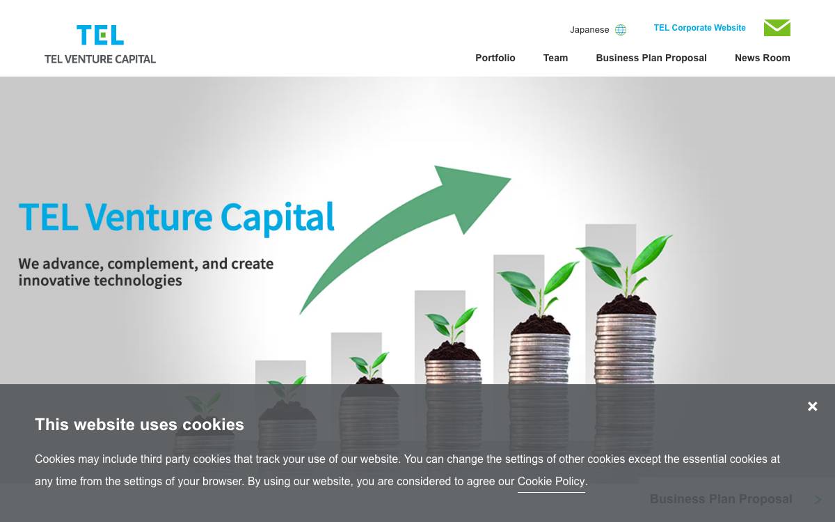 TEL Venture Capital, Inc. website preview