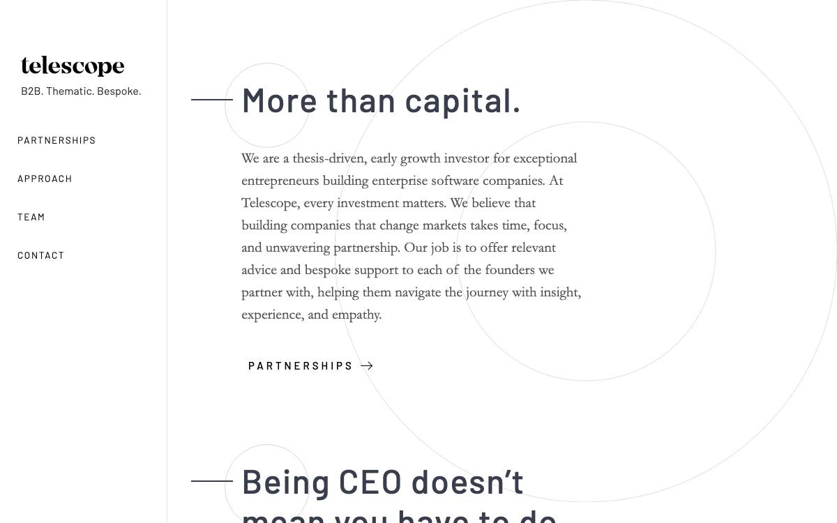 Telescope Partners website preview