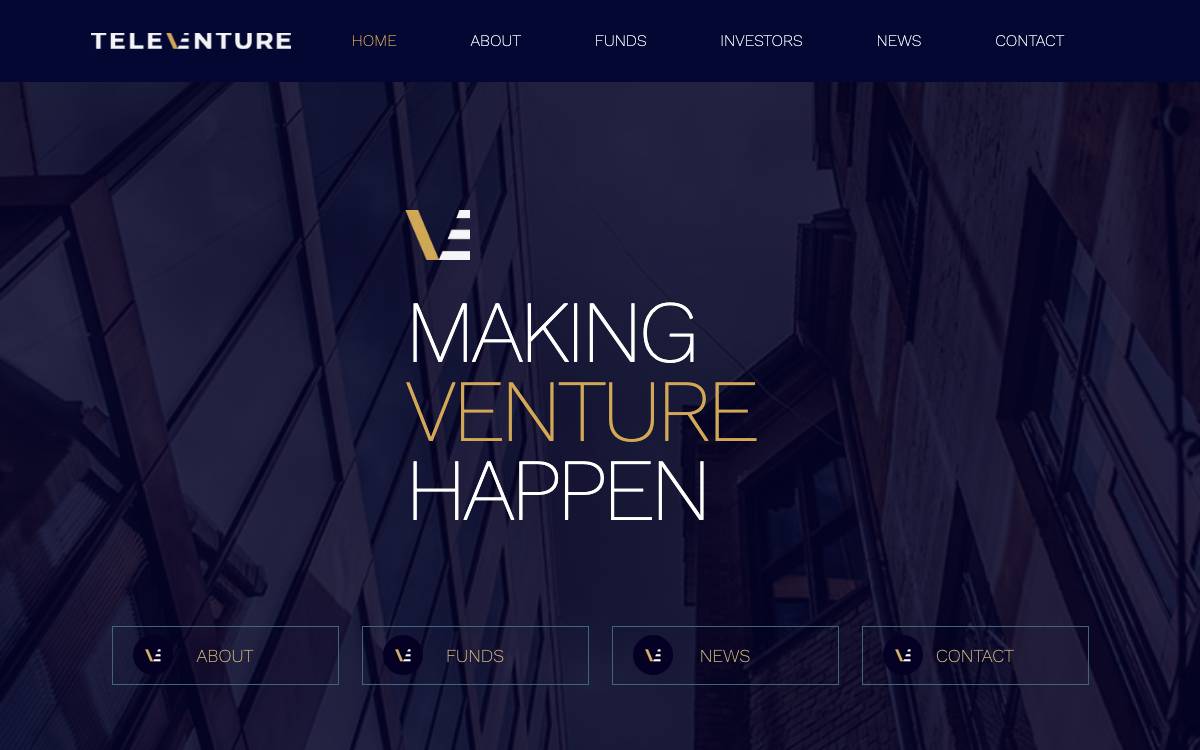 TeleVenture Management AS website preview