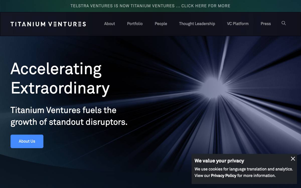 Telstra Ventures website preview