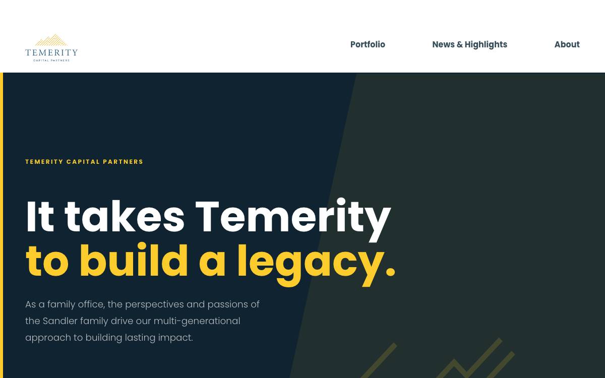 Temerity Capital Partners website preview