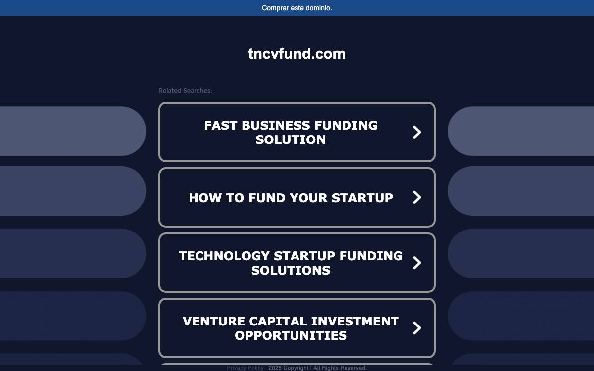 Tennessee Community Ventures Fund, LLC website preview