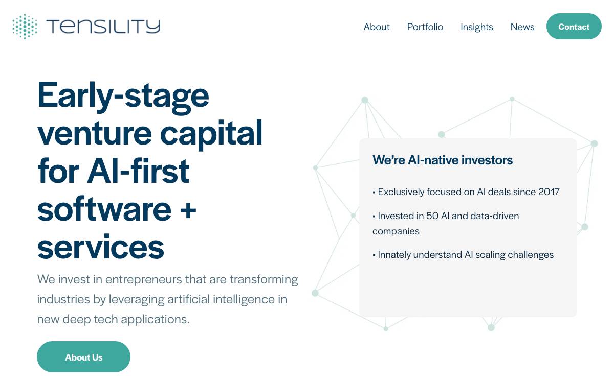 Tensility Venture Partners website preview