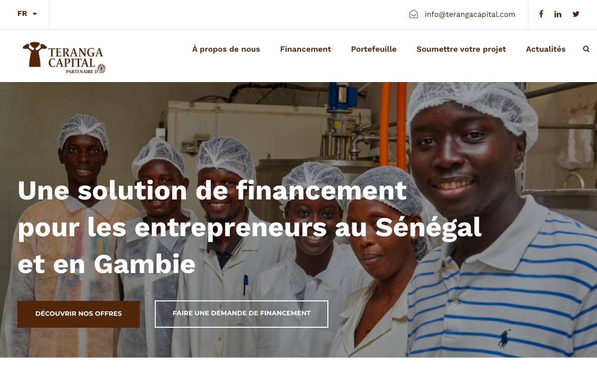 Teranga Capital website preview