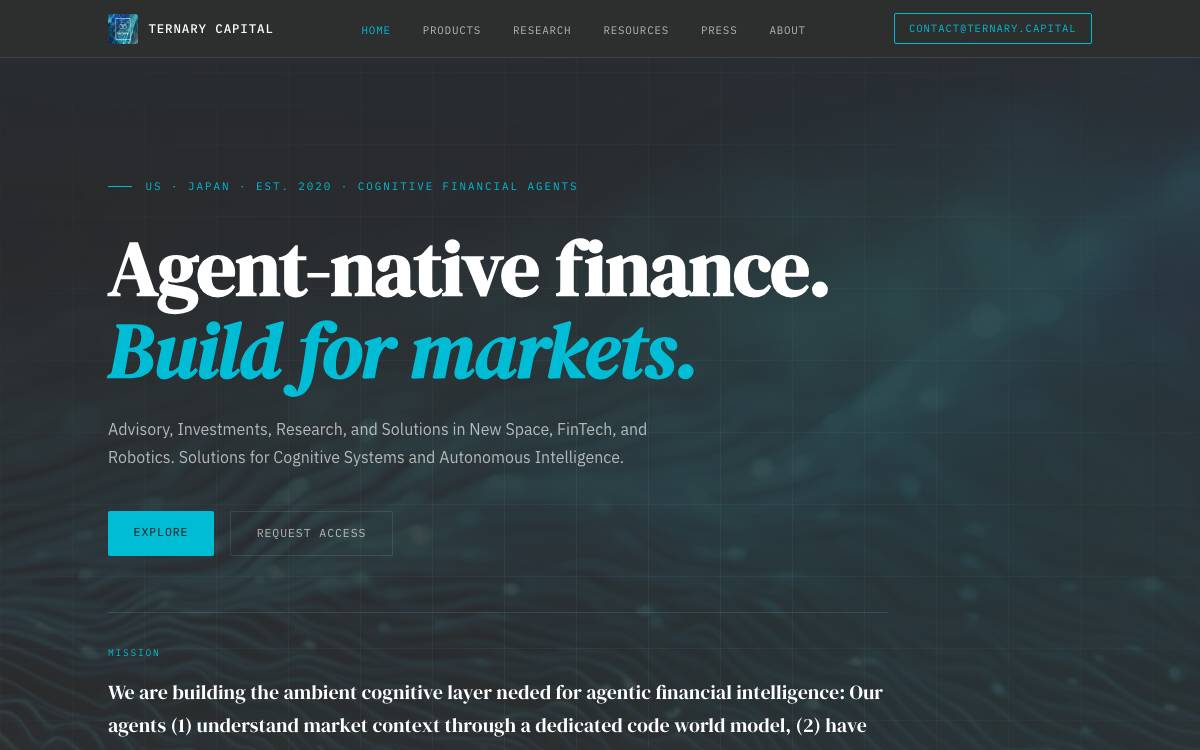 Ternary Capital website preview