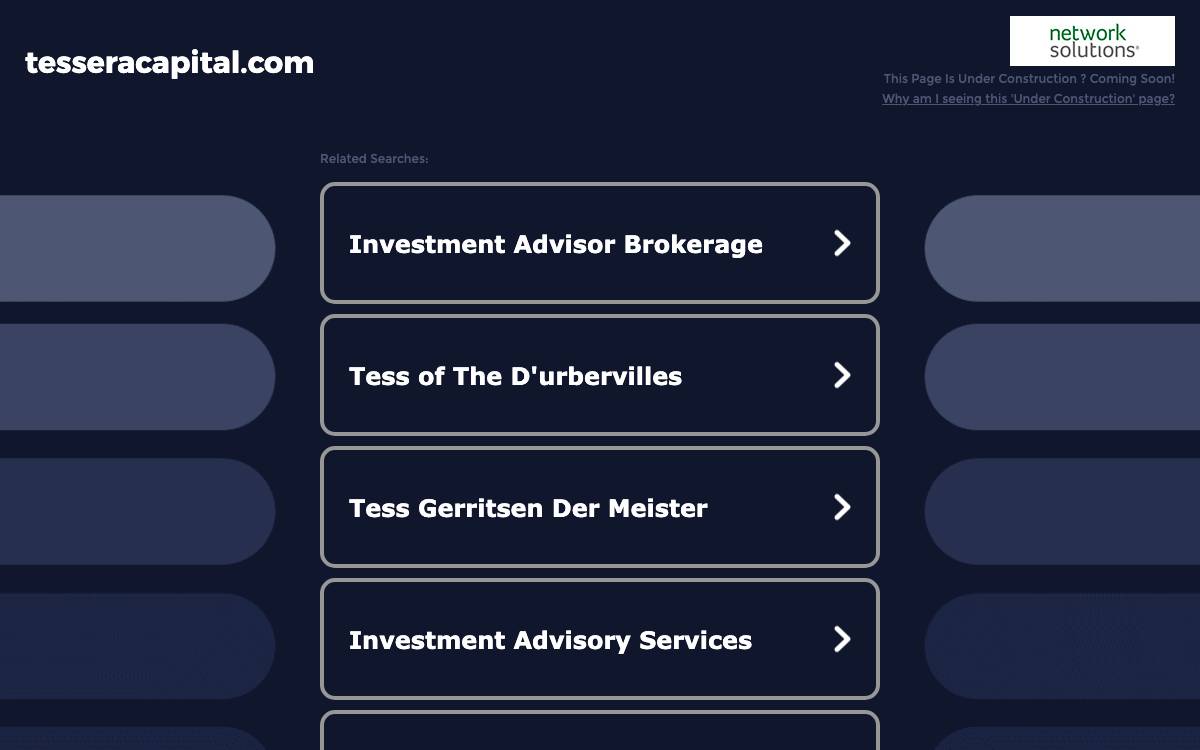 Tessera Capital Partners website preview