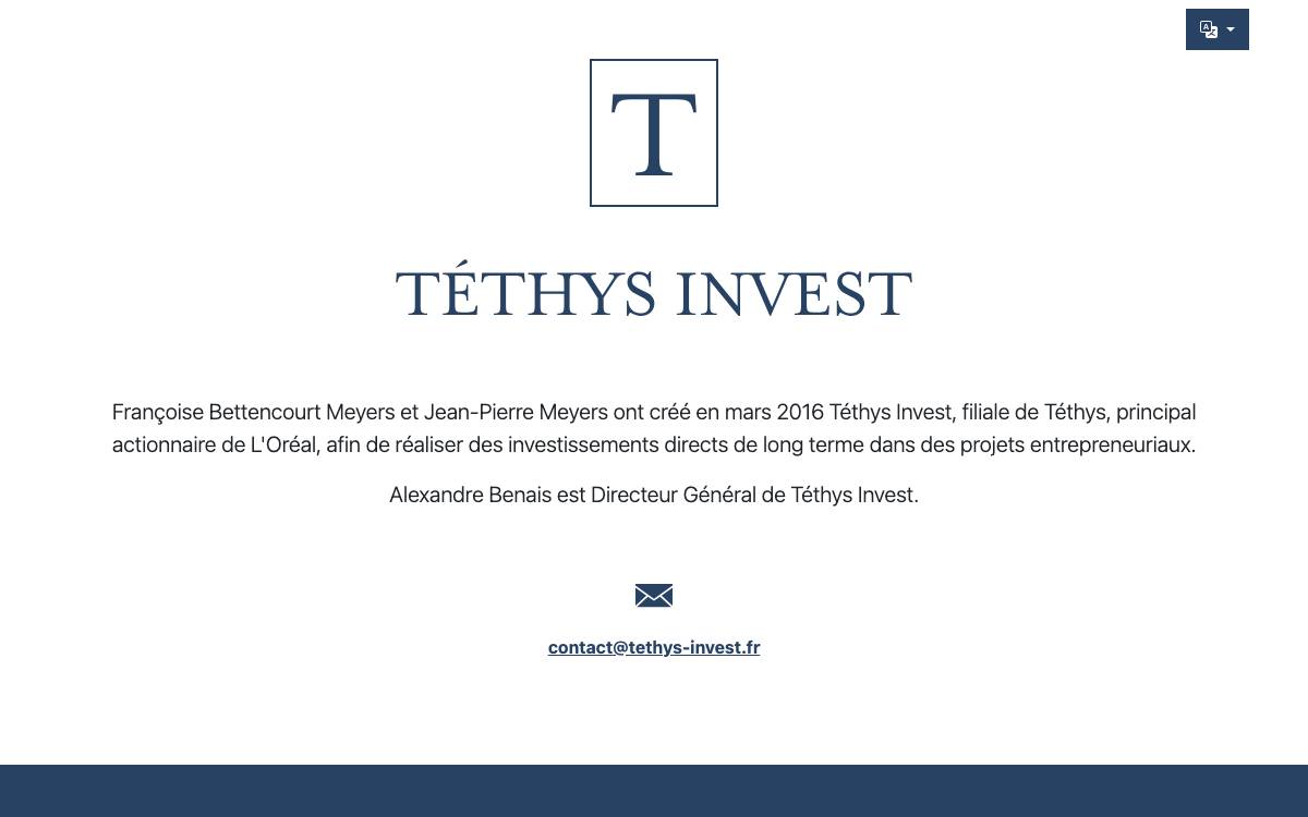 Téthys Invest website preview