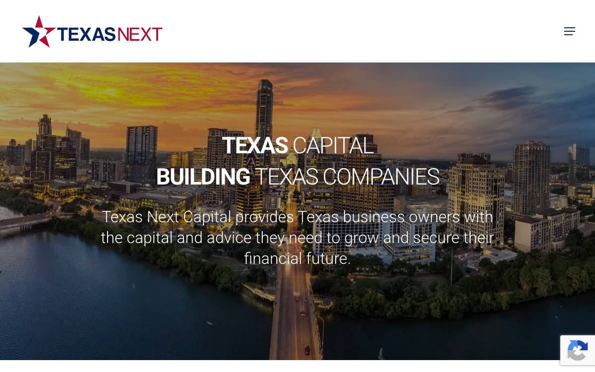 Texas Next Capital website preview