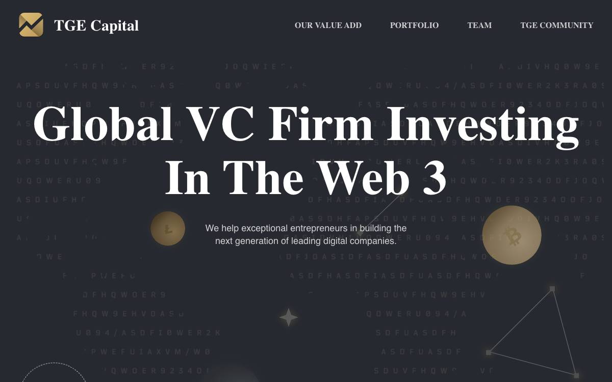 TGE Capital website preview