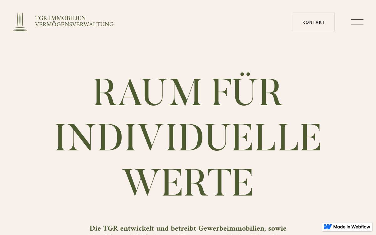 TGR Immobilien Vermögensverwaltung GmbH website preview