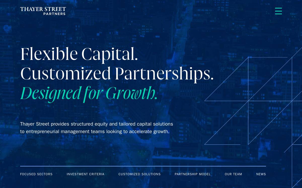 Thayer Street Partners website preview