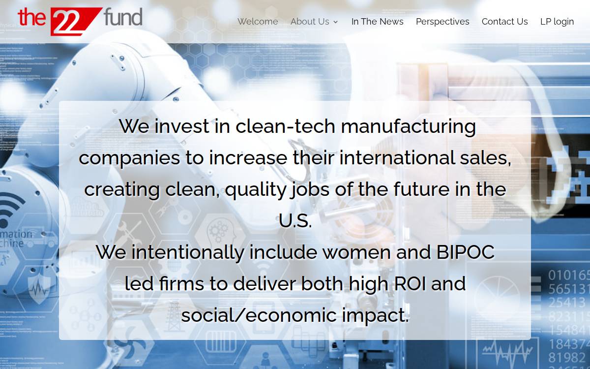 The 22 Fund website preview