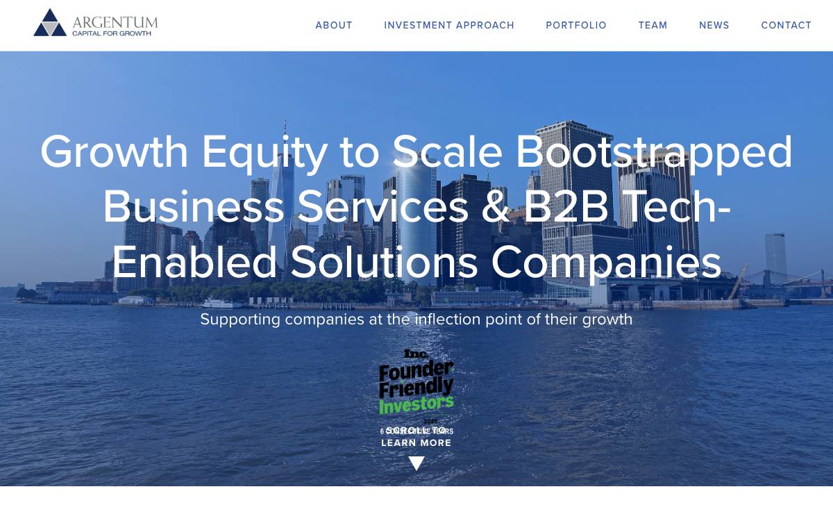 The Argentum Group website preview