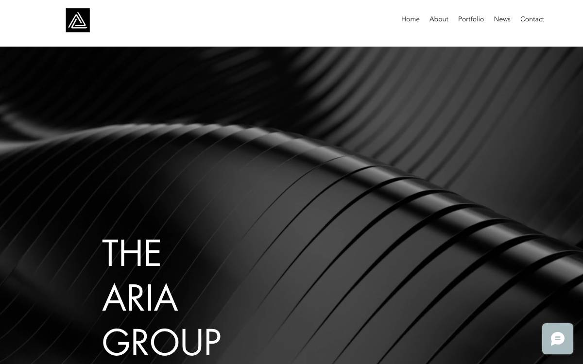 The Aria Group website preview