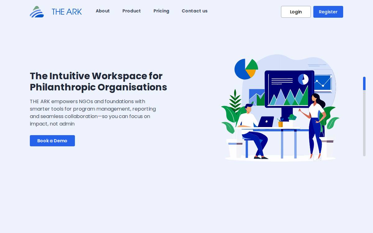 THE ARK website preview