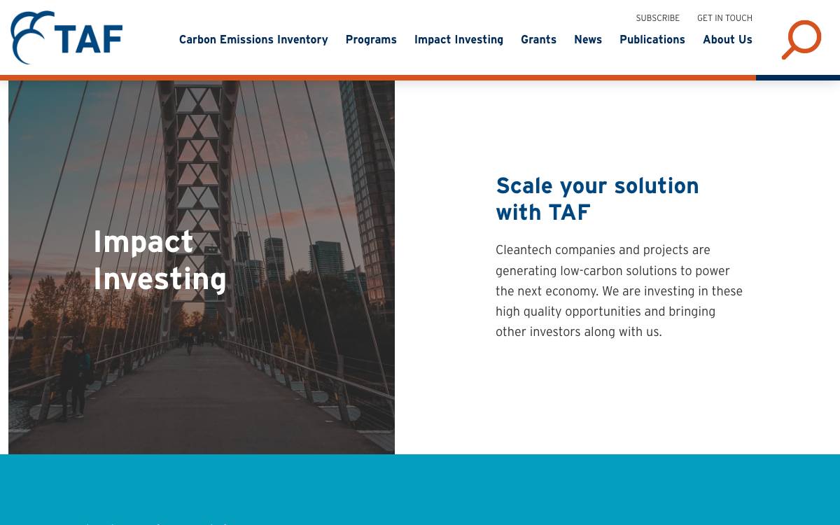The Atmospheric Fund website preview