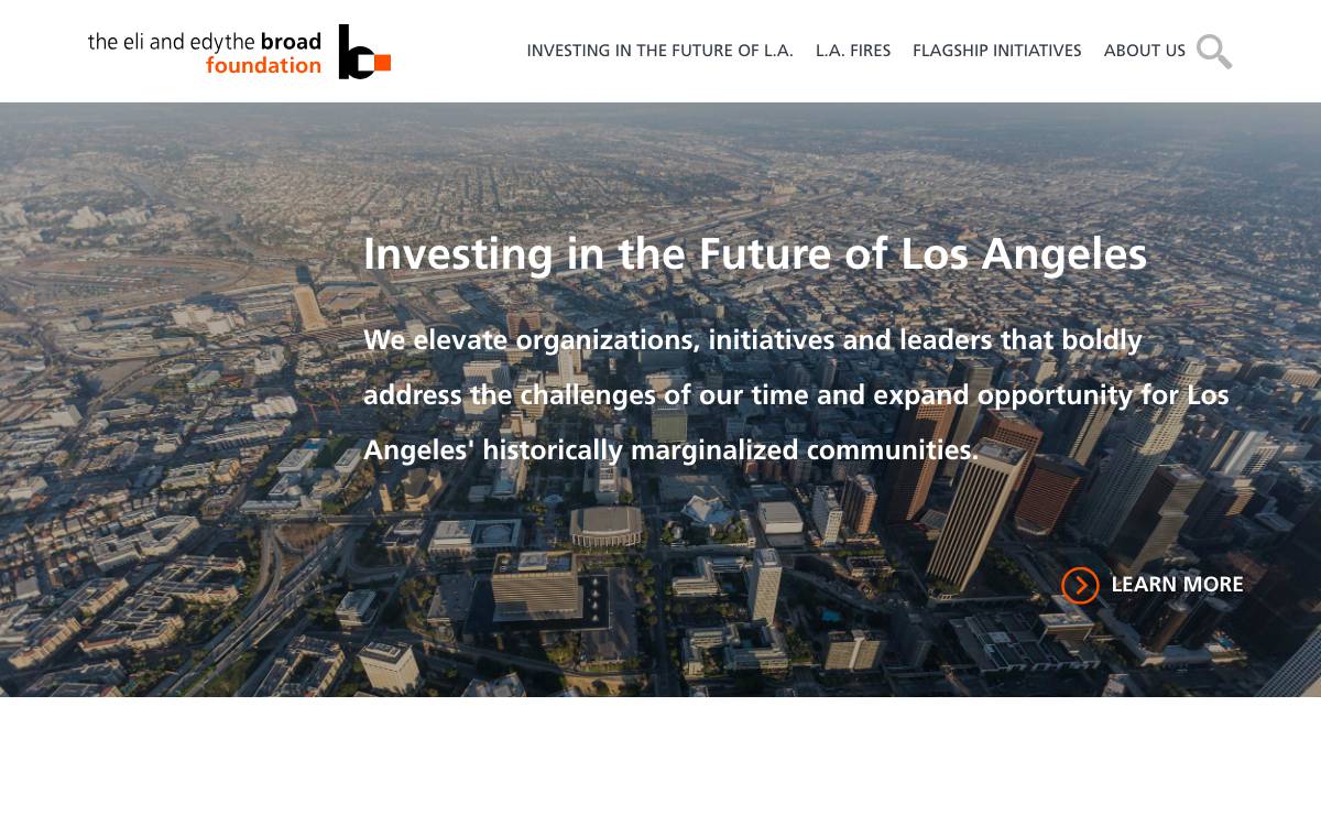 The Broad Foundations website preview