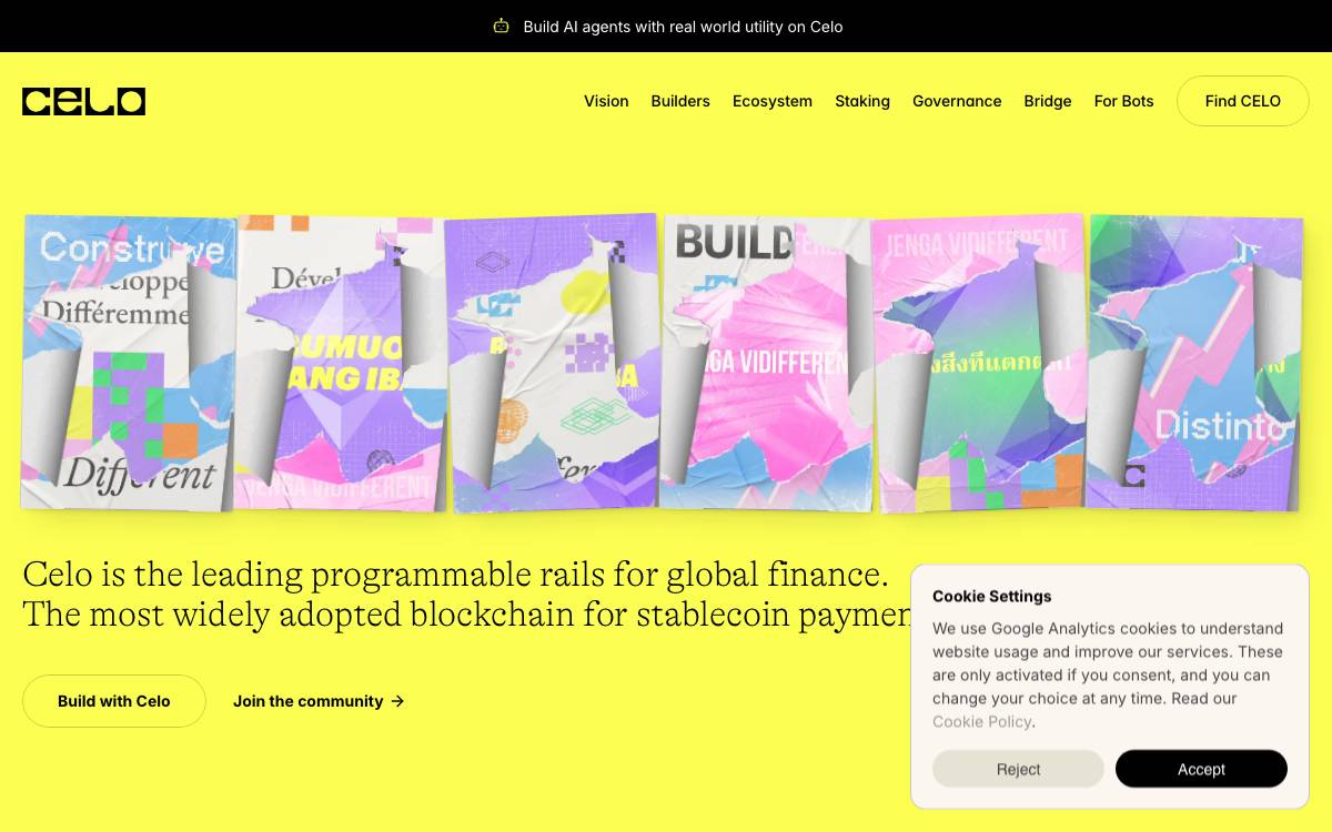 The Celo Foundation website preview