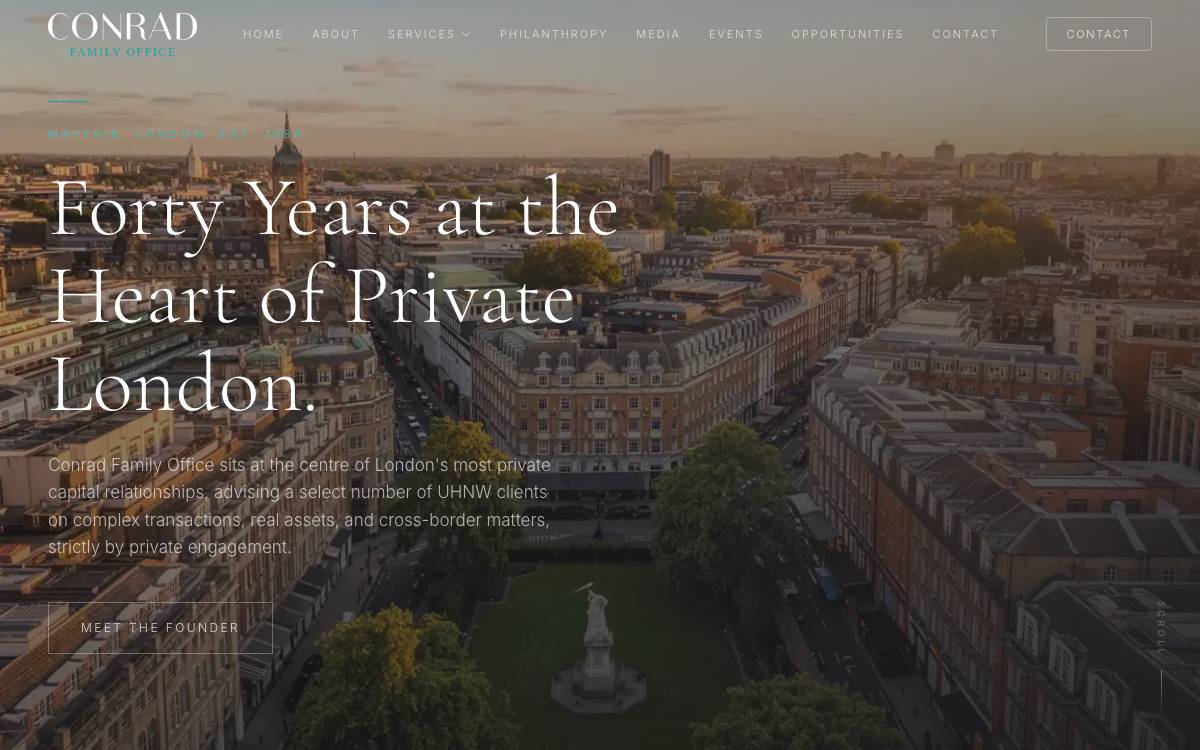 The Conrad Family Office website preview