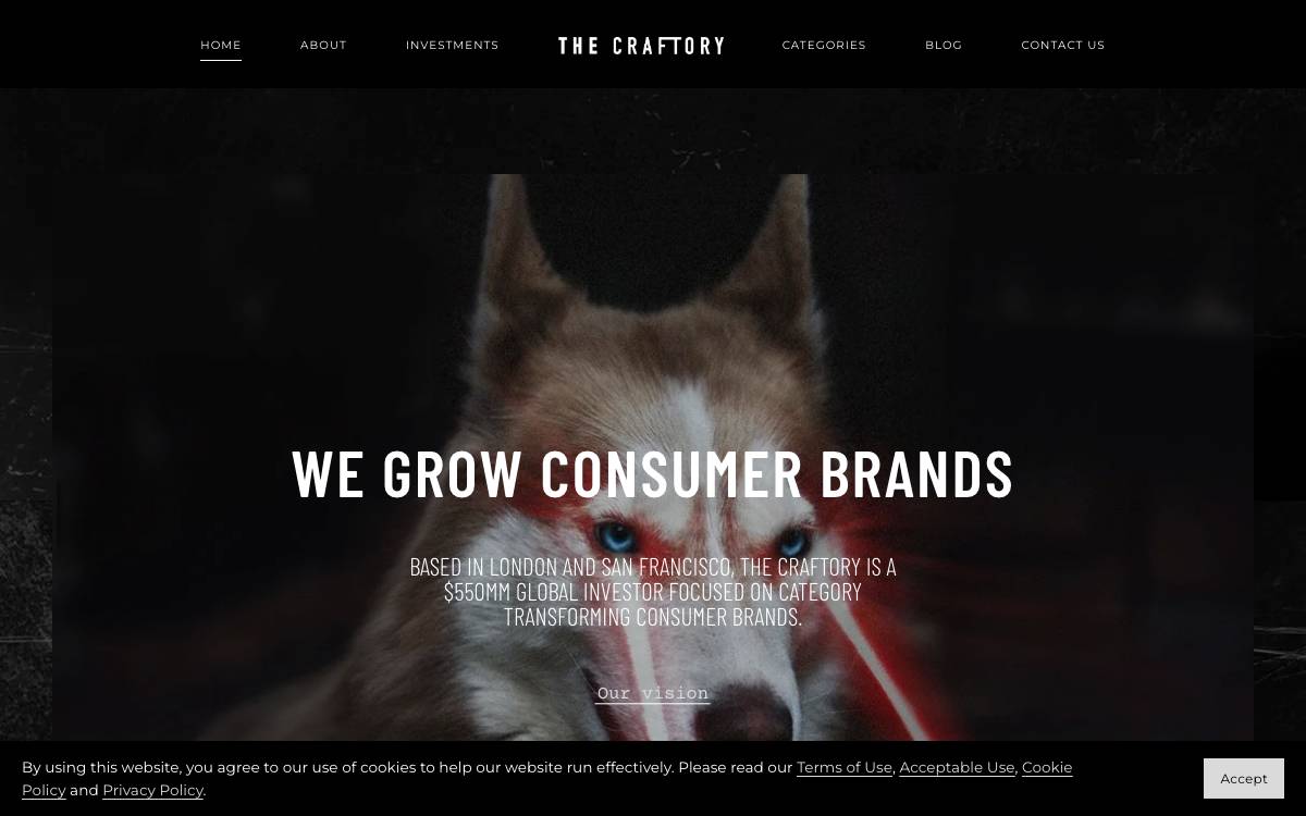 The Craftory website preview