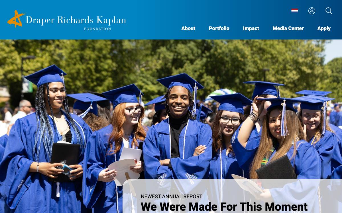 The Draper Richards Kaplan Foundation website preview