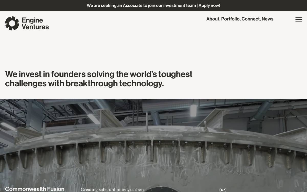 The Engine Ventures website preview