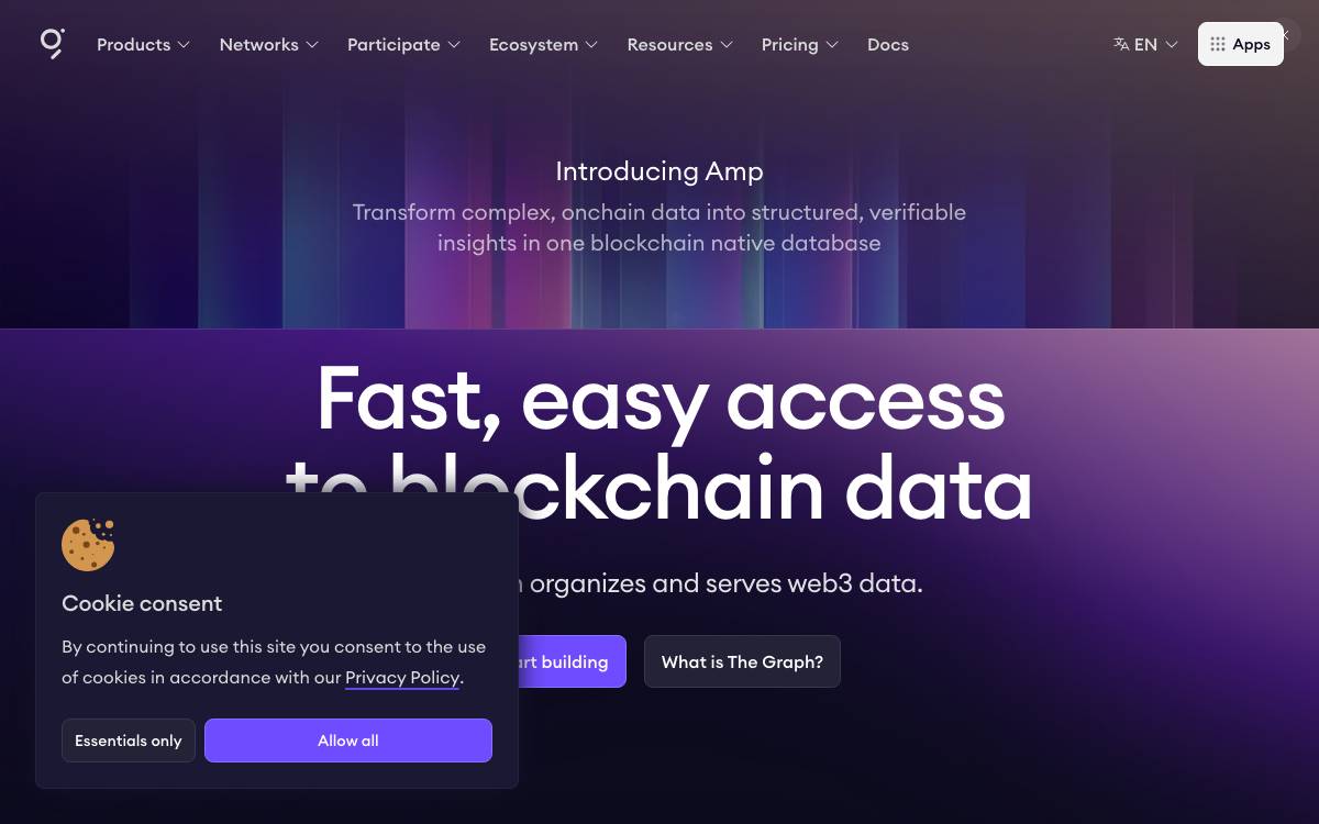 The Graph website preview