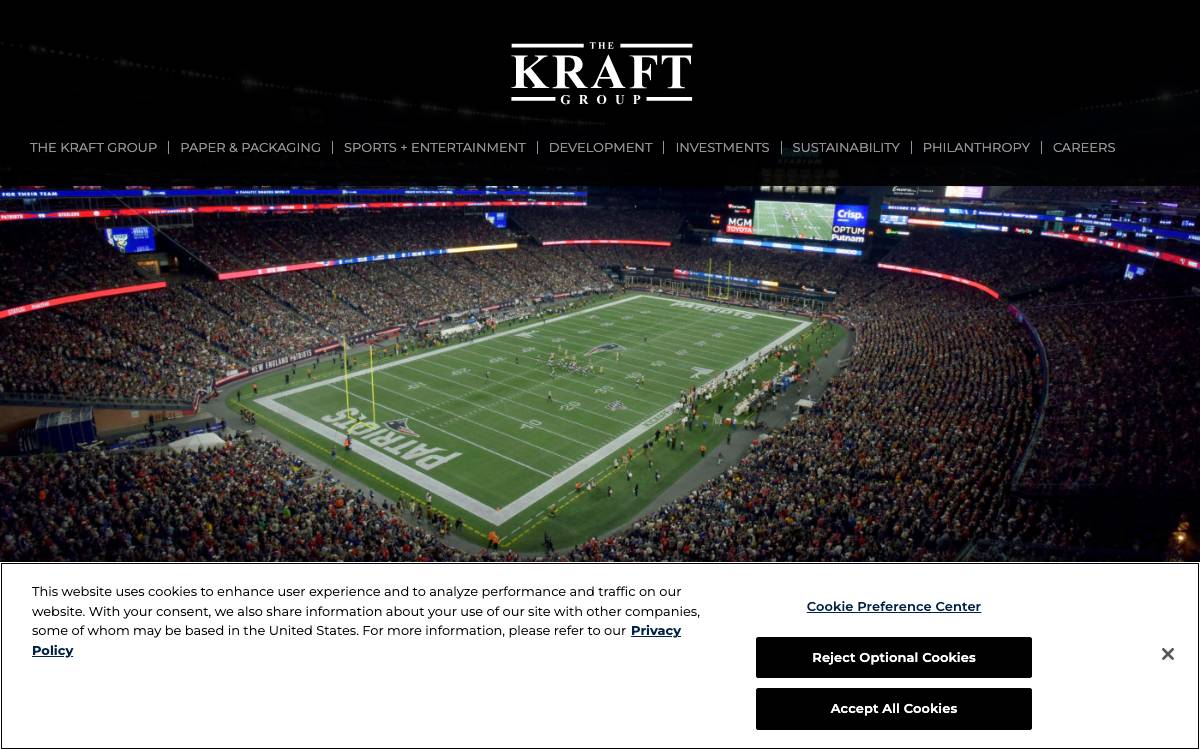 The Kraft Group website preview